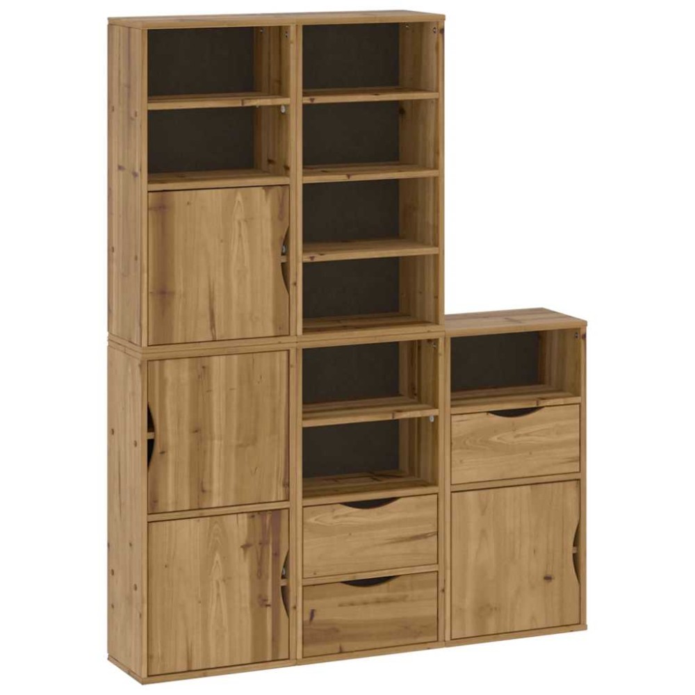 vidaXL Dulapuri laterale 5 buc "ODDA" 40x24x79 cm lemn masiv de pin