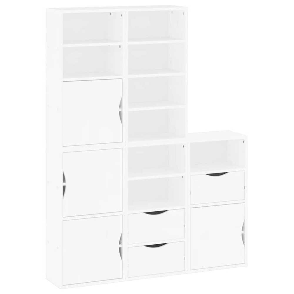 vidaXL Dulapuri laterale 5 buc ODDA alb 40x24x79 cm lemn masiv de pin