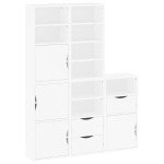 vidaXL Dulapuri laterale 5 buc ODDA alb 40x24x79 cm lemn masiv de pin