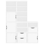 vidaXL Dulapuri laterale 5 buc ODDA alb 40x24x79 cm lemn masiv de pin