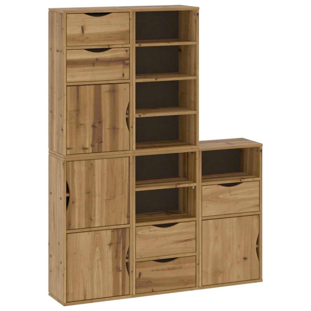 vidaXL Dulapuri laterale 5 buc "ODDA" 40x24x79 cm lemn masiv de pin