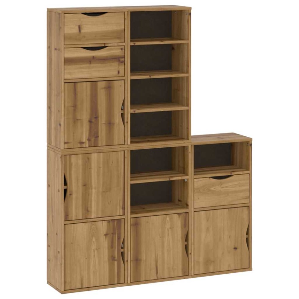 vidaXL Dulapuri laterale 5 buc "ODDA" 40x24x79 cm lemn masiv de pin