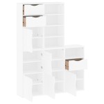 vidaXL Dulapuri laterale 5 buc ODDA alb 40x24x79 cm lemn masiv de pin