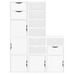 vidaXL Dulapuri laterale 5 buc ODDA alb 40x24x79 cm lemn masiv de pin