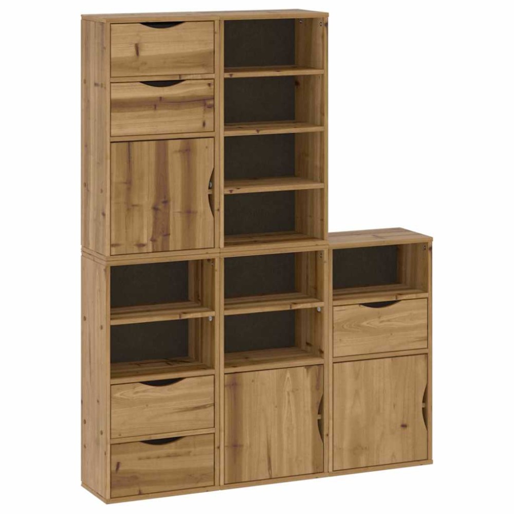 vidaXL Dulapuri laterale 5 buc "ODDA" 40x24x79 cm lemn masiv de pin