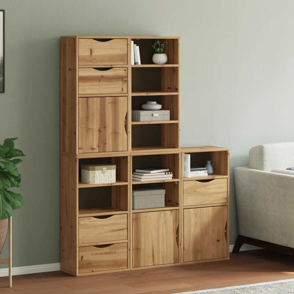 vidaXL Dulapuri laterale 5 buc "ODDA" 40x24x79 cm lemn masiv de pin
