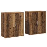 vidaXL Bufet cu raft 2 pcs Lemn vechi 60 x 31 x 70 cm Lemn compozit vidaXL Bufet cu raft 2 pcs Lemn vechi 60 x 31 x 70 cm Lemn compozit