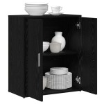 vidaXL Bufet cu raft 2 pcs Stejar negru 60 x 31 x 70 cm Lemn compozit vidaXL Bufet cu raft 2 pcs Stejar negru 60 x 31 x 70 cm Lemn compozit