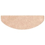 vidaXL Covorașe autoadezive pentru scări, 20 buc., 65x21x4 cm, crem, semirotunde, mari