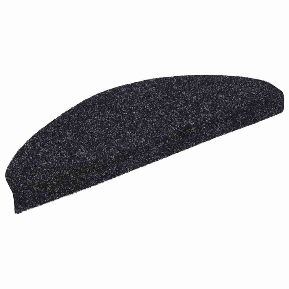 vidaXL Covorașe autoadezive pentru scări, 20 buc., 65x21x4 cm, negru, semirotunde, mari