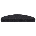 vidaXL Covorașe autoadezive pentru scări, 20 buc., 65x21x4 cm, negru, semirotunde, mari