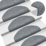 vidaXL Covorașe autoadezive pentru scări, 20 buc., 65x21x4 cm, gri deschis, semirotunde, mari vidaXL Covorașe autoadezive pentru scări, 20 buc., 65x21x4 cm, gri deschis, semirotunde, mari