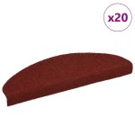vidaXL Covorașe pentru scări autoadezive, 20 buc., 65x21x4 cm, roșu bordeaux, semirotunde, mari vidaXL Covorașe pentru scări autoadezive, 20 buc., 65x21x4 cm, roșu bordeaux, semirotunde, mari