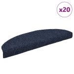 vidaXL Covorașe autoadezive pentru scări, 20 buc., 65x21x4 cm, albastru, semirotunde, mari