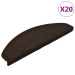 vidaXL Covorașe autoadezive pentru scări, 20 buc., 65x21x4 cm, maro închis, semirotunde, mari vidaXL Covorașe autoadezive pentru scări, 20 buc., 65x21x4 cm, maro închis, semirotunde, mari