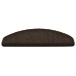 vidaXL Covorașe autoadezive pentru scări, 20 buc., 65x21x4 cm, maro închis, semirotunde, mari vidaXL Covorașe autoadezive pentru scări, 20 buc., 65x21x4 cm, maro închis, semirotunde, mari