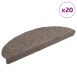 vidaXL Covorașe autoadezive pentru scări, 20 buc., 65x21x4 cm, bej, semirotunde, mari vidaXL Covorașe autoadezive pentru scări, 20 buc., 65x21x4 cm, bej, semirotunde, mari