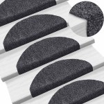 vidaXL Covorașe autoadezive pentru scări, 30 buc., 65x21x4 cm, gri închis, semirotunde, mari vidaXL Covorașe autoadezive pentru scări, 30 buc., 65x21x4 cm, gri închis, semirotunde, mari