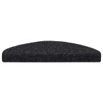 vidaXL Covorașe autoadezive pentru scări, 30 buc., 65x21x4 cm, negru, semirotunde, mari