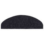 vidaXL Covorașe autoadezive pentru scări, 30 buc., 65x21x4 cm, negru, semirotunde, mari