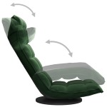 vidaXL Scaun de podea pivotant, verde închis, catifea vidaXL Scaun de podea pivotant, verde închis, catifea