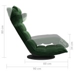 vidaXL Scaun de podea pivotant, verde închis, catifea vidaXL Scaun de podea pivotant, verde închis, catifea