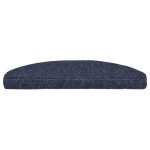 vidaXL Covorașe autoadezive pentru scări, 30 buc., 65x21x4 cm, albastru, semirotunde, mari