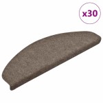 vidaXL Covorașe autoadezive pentru scări, 30 buc., 65x21x4 cm, bej, semirotunde, mari