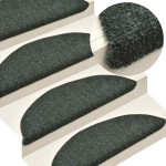 vidaXL Covorașe autoadezive pentru scări, 30 buc., 65x21x4 cm, verde, semirotunde, mari vidaXL Covorașe autoadezive pentru scări, 30 buc., 65x21x4 cm, verde, semirotunde, mari