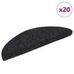 vidaXL Covorașe autoadezive pentru scări, 20 buc., 56x17x3 cm, negre, semirotunde vidaXL Covorașe autoadezive pentru scări, 20 buc., 56x17x3 cm, negre, semirotunde
