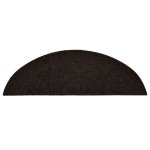 vidaXL Covorașe autoadezive pentru scări, 20 buc., 56x17x3 cm, maro închis, semirotunde