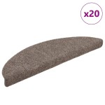vidaXL Covorașe autoadezive pentru scări, 20 buc., 56x17x3 cm, bej, semirotunde vidaXL Covorașe autoadezive pentru scări, 20 buc., 56x17x3 cm, bej, semirotunde