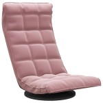 vidaXL Scaun de podea pivotant, roz, catifea vidaXL Scaun de podea pivotant, roz, catifea