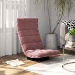 vidaXL Scaun de podea pivotant, roz, catifea vidaXL Scaun de podea pivotant, roz, catifea