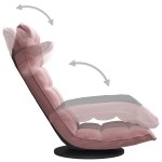 vidaXL Scaun de podea pivotant, roz, catifea vidaXL Scaun de podea pivotant, roz, catifea