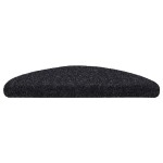 vidaXL Covorașe autoadezive pentru scări, 30 buc., 56x17x3 cm, negre, semirotunde vidaXL Covorașe autoadezive pentru scări, 30 buc., 56x17x3 cm, negre, semirotunde