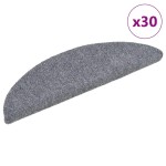 vidaXL Covorașe autoadezive pentru scări, 30 buc., 56x17x3 cm, gri deschis, semirotunde vidaXL Covorașe autoadezive pentru scări, 30 buc., 56x17x3 cm, gri deschis, semirotunde