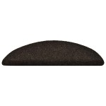 vidaXL Covorașe autoadezive pentru scări, 30 buc., 56x17x3 cm, maro închis, semirotunde vidaXL Covorașe autoadezive pentru scări, 30 buc., 56x17x3 cm, maro închis, semirotunde