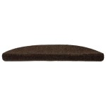 vidaXL Covorașe autoadezive pentru scări, 30 buc., 56x17x3 cm, maro, semirotunde