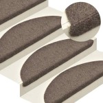 vidaXL Covorașe autoadezive pentru scări, 30 buc., 56x17x3 cm, bej, semirotunde vidaXL Covorașe autoadezive pentru scări, 30 buc., 56x17x3 cm, bej, semirotunde