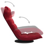 vidaXL Scaun de podea pivotant, roșu vin, catifea vidaXL Scaun de podea pivotant, roșu vin, catifea
