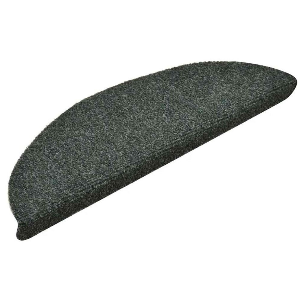 vidaXL Covorașe autoadezive pentru scări, 30 buc., 56x17x3 cm, semirotunde, verzi