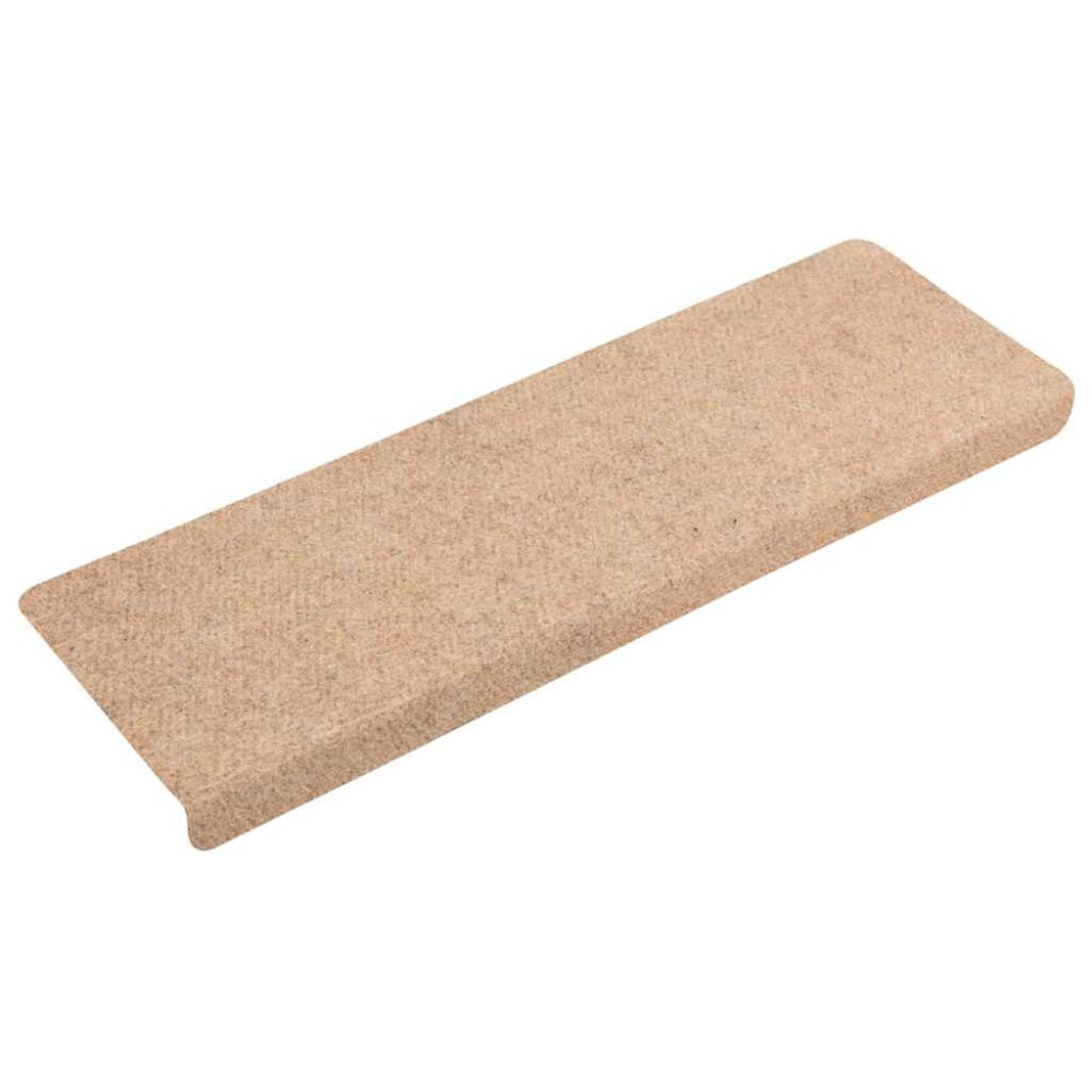 vidaXL Covorașe autoadezive pentru scări, 30 buc., 65x21x4 cm, margini dreptunghiulare, crem