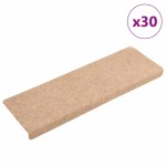 vidaXL Covorașe autoadezive pentru scări, 30 buc., 65x21x4 cm, margini dreptunghiulare, crem vidaXL Covorașe autoadezive pentru scări, 30 buc., 65x21x4 cm, margini dreptunghiulare, crem