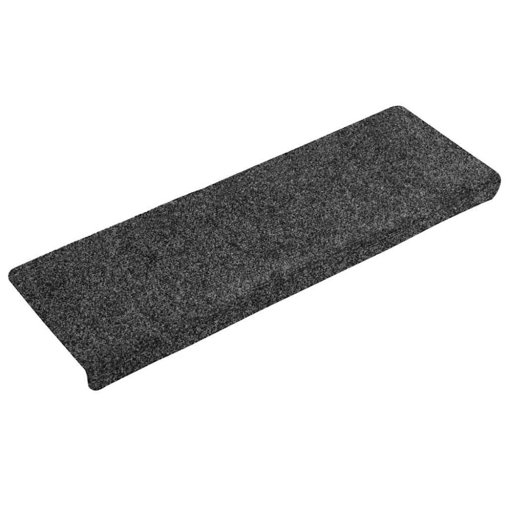 vidaXL Covorașe scări autoadezive, 30 buc., 65x21x4 cm, gri, cu margine dreptunghiulară