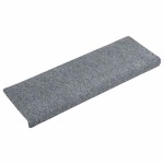 vidaXL Covorașe autoadezive pentru scări, 30 buc., 65x21x4 cm, gri deschis, cu margini dreptunghiulare