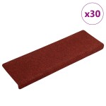 vidaXL Covorașe pentru scări autoadezive, 30 buc., 65x21x4 cm, margini dreptunghiulare, roșu bordeaux vidaXL Covorașe pentru scări autoadezive, 30 buc., 65x21x4 cm, margini dreptunghiulare, roșu bordeaux