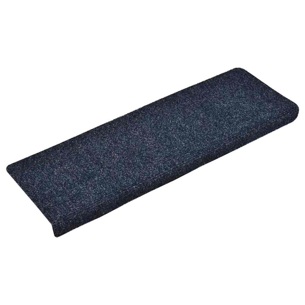 vidaXL Covorașe scări autoadezive, 30 buc., 65x21x4 cm, margini dreptunghiulare albastre