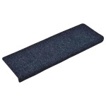 vidaXL Covorașe scări autoadezive, 30 buc., 65x21x4 cm, margini dreptunghiulare albastre