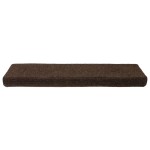 vidaXL Covorașe scări autoadezive, 30 buc., 65x21x4 cm, maro, cu margini dreptunghiulare